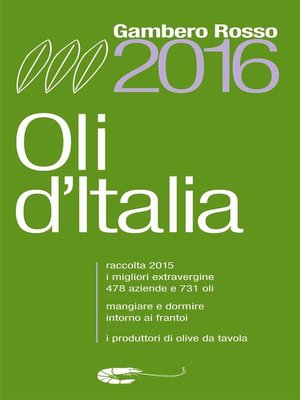 cover image of Oli d'Italia 2016